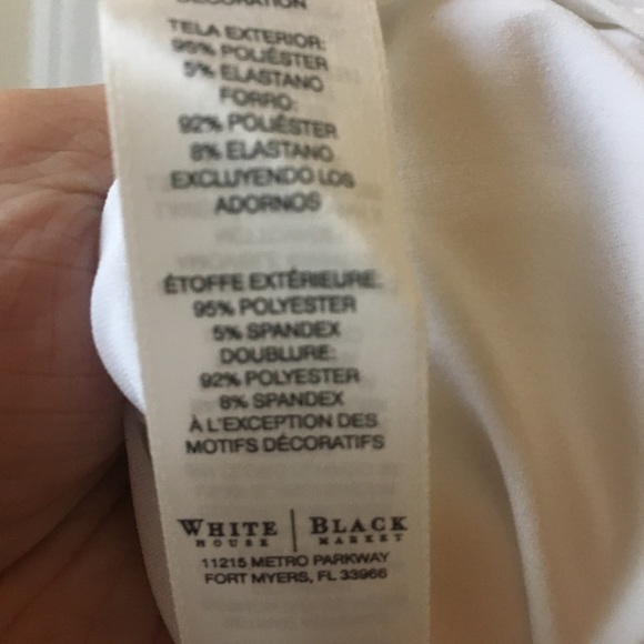 WHBM Beautiful white and black top. - Picture 5 of 5